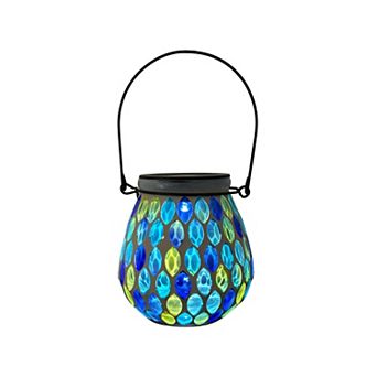 Crosslight Mosaic Solar Lantern Outdoor Decor