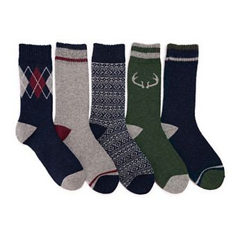 Men's MUK LUKS 5 pk Crew Socks
