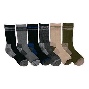 Men's MUK LUKS 6 pk Heat Retainer Crew Socks
