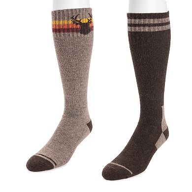 Men's MUK LUKS 2-pk. Wool Blend Compression Knee High Socks