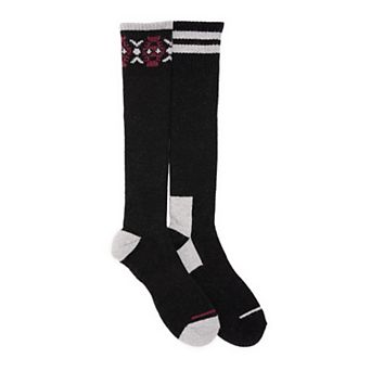 Men's MUK LUKS 2 pk Wool Blend Compression Knee High Socks