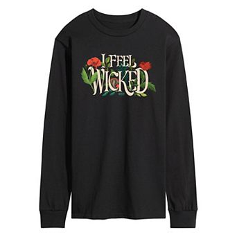 Men's Wicked For Good Elphaba I Feel Wicked Long Sleeve Graphic Tee