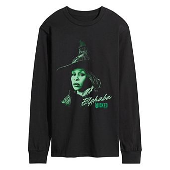 Men's Wicked For Good Elphaba Portrait Long Sleeve Graphic Tee