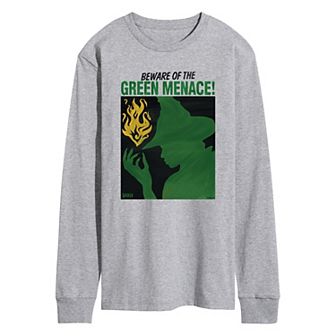 Men's Wicked For Good Beware Of The Green Menace! Long Sleeve Graphic Tee