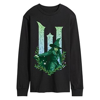 Men's Wicked For Good Elphaba No Good Deed Goes Unpunished Long Sleeve Graphic Tee