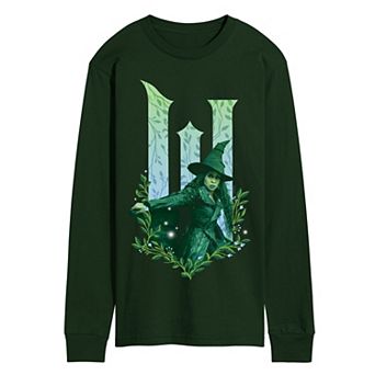 Men's Wicked For Good Elphaba No Good Deed Goes Unpunished Long Sleeve Graphic Tee