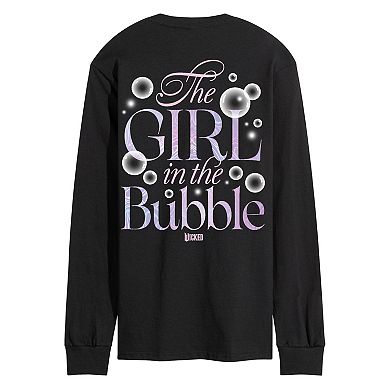 Men's Wicked For Good Glinda The Girl In The Bubble Long Sleeve Graphic Tee