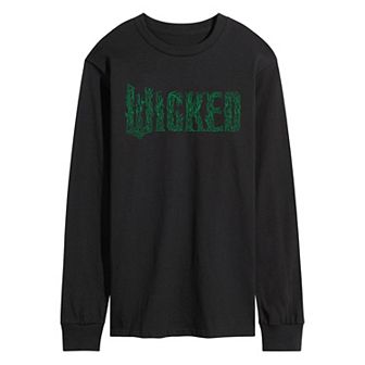 Men's Wicked For Good Logo Tree Branch Long Sleeve Graphic Tee