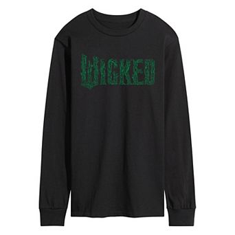 Men's Wicked For Good Logo Tree Branch Long Sleeve Graphic Tee