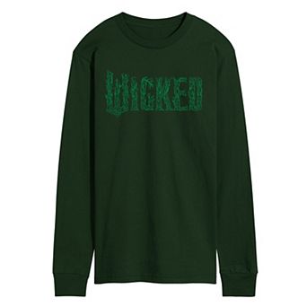 Men's Wicked For Good Logo Tree Branch Long Sleeve Graphic Tee