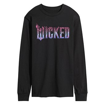 Men's Wicked For Good Logo Floral Long Sleeve Graphic Tee