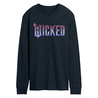 Men's Wicked For Good Logo Floral Long Sleeve Graphic Tee