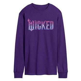 Men's Wicked For Good Logo Floral Long Sleeve Graphic Tee