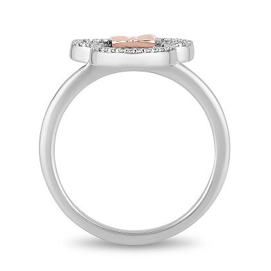 Disney's Minnie Mouse Mother-of-Pearl & 1/10 Carat T.W. Diamond Ring