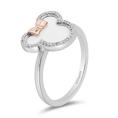 Disney's Minnie Mouse Mother-of-Pearl & 1/10 Carat T.W. Diamond Ring