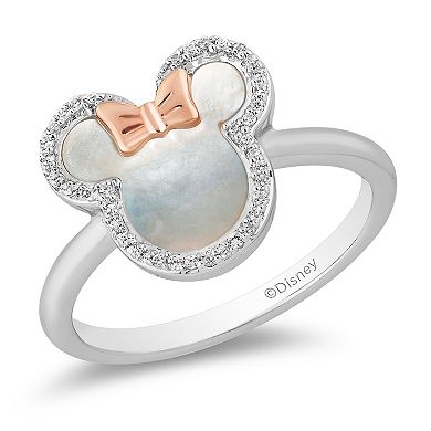 Disney's Minnie Mouse Mother-of-Pearl & 1/10 Carat T.W. Diamond Ring