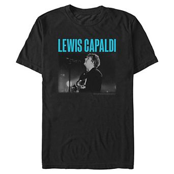 Men's Lewis Capaldi Portrait Singing Graphic Tee