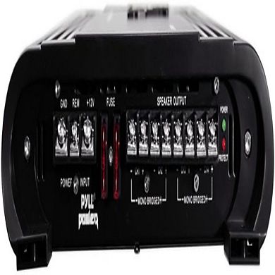 Pyle 4-Channel Bridgeable MOSFET Car Amplifier - 4000W Max Power - Silver RCA Inputs - Black - 1ct