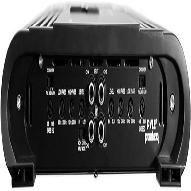 Pyle 4-Channel Bridgeable MOSFET Car Amplifier - 4000W Max Power - Silver RCA Inputs - Black - 1ct