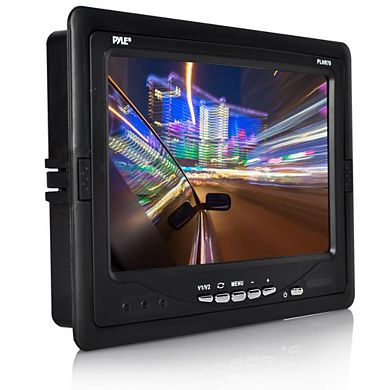 Pyle 7'' Car Video Monitor Display Screen - Widescreen LCD, Dual RCA Inputs, Headrest Mountable