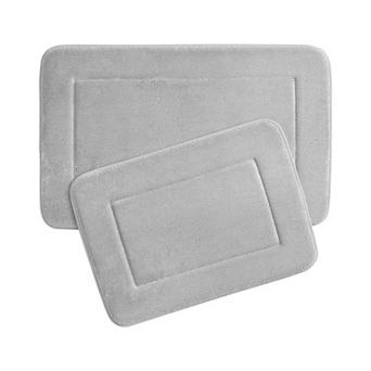 Oliver Brown 24 in & 32 in Plush Terry Memory Foam Bath Mat Set