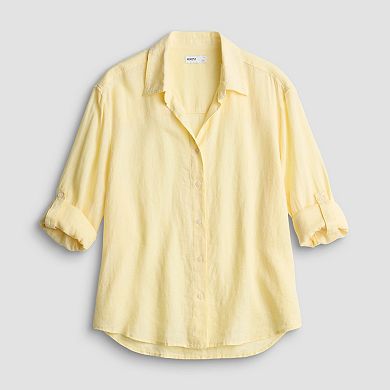 Women's Sonoma Goods For Life® Linen Oversized Boyfriend Shirt