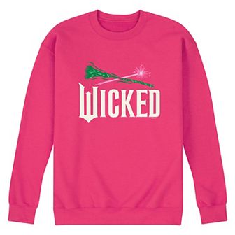 Men's Wicked For Good Logo Broomstick & Wand Fleece Sweatshirt