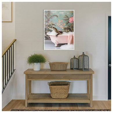 Clean Croc by Niky Rahner Framed Canvas Wall Art Print