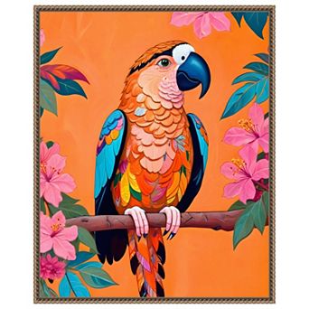 The Parrot by Uma Gokhale Framed Canvas Wall Art Print