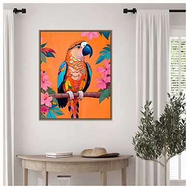 The Parrot by Uma Gokhale Framed Canvas Wall Art Print