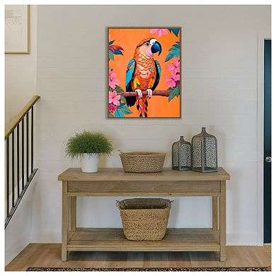 The Parrot by Uma Gokhale Framed Canvas Wall Art Print
