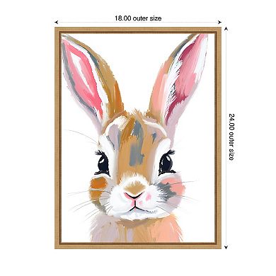 Bunny by Ohkimiko Framed Canvas Wall Art Print