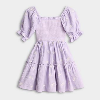 Girls 7-16 Rare Editions Smocked Embroidered A-Line Dress
