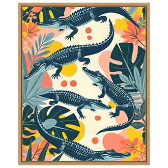 Crocs by Uma Gokhale Framed Canvas Wall Art Print