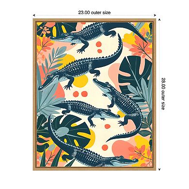 Crocs by Uma Gokhale Framed Canvas Wall Art Print