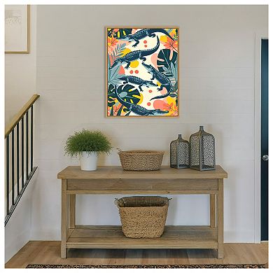 Crocs by Uma Gokhale Framed Canvas Wall Art Print