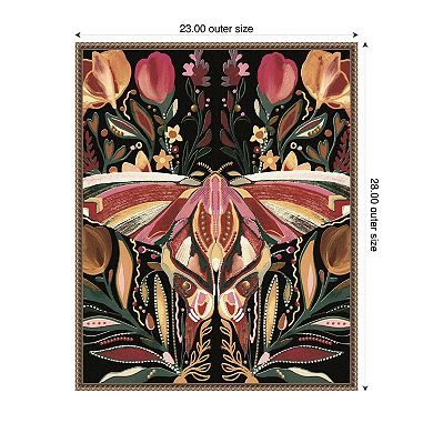 Moth Abstract by Josie George Framed Canvas Wall Art Print