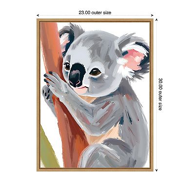 Koala by Ohkimiko Framed Canvas Wall Art Print