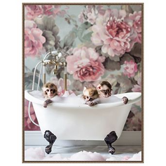 Blossom Bath by Niky Rahner Framed Canvas Wall Art Print
