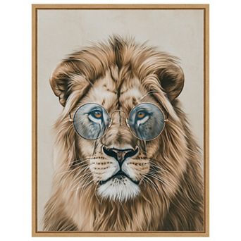 Cool Cat by Mowzu Framed Canvas Wall Art Print