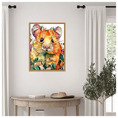 Hamster by Justyna Jaszke Framed Canvas Wall Art Print
