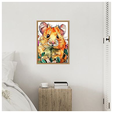 Hamster by Justyna Jaszke Framed Canvas Wall Art Print