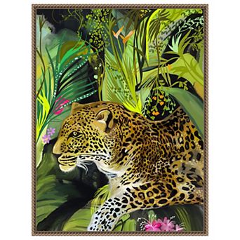 Leopard King by Josie George Framed Canvas Wall Art Print