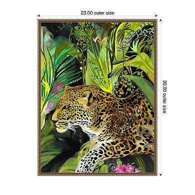 Leopard King by Josie George Framed Canvas Wall Art Print