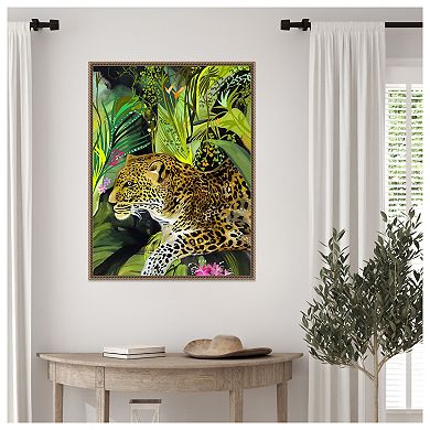 Leopard King by Josie George Framed Canvas Wall Art Print
