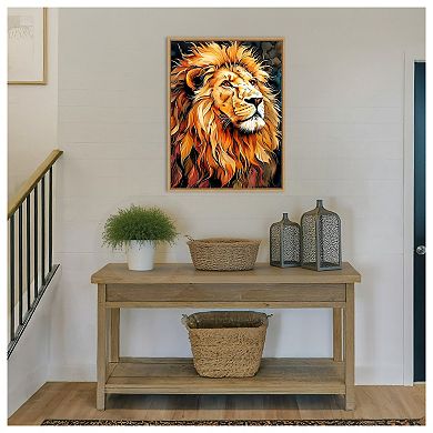 Lion Mane by Justyna Jaszke Framed Canvas Wall Art Print