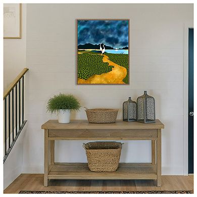 Great Egrets On Honeymoon Island by Uma Gokhale Framed Canvas Wall Art Print
