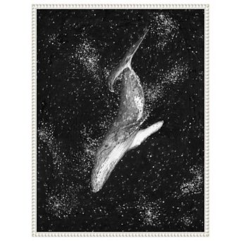 Magic Ocean Whale by Ec Mazur Framed Canvas Wall Art Print