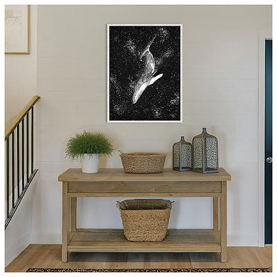 Magic Ocean Whale by Ec Mazur Framed Canvas Wall Art Print