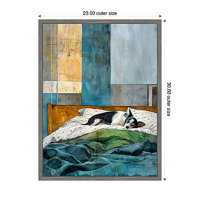 Dogs Life Pillows by Justyna Jaszke Framed Canvas Wall Art Print